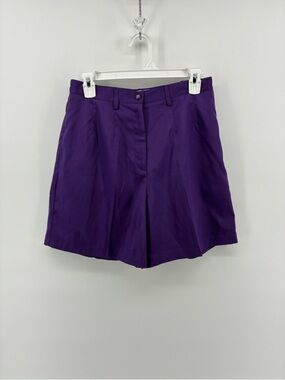 Coral Bay Vibrant Purple Women's Bermudas High Waist Classic Vintage